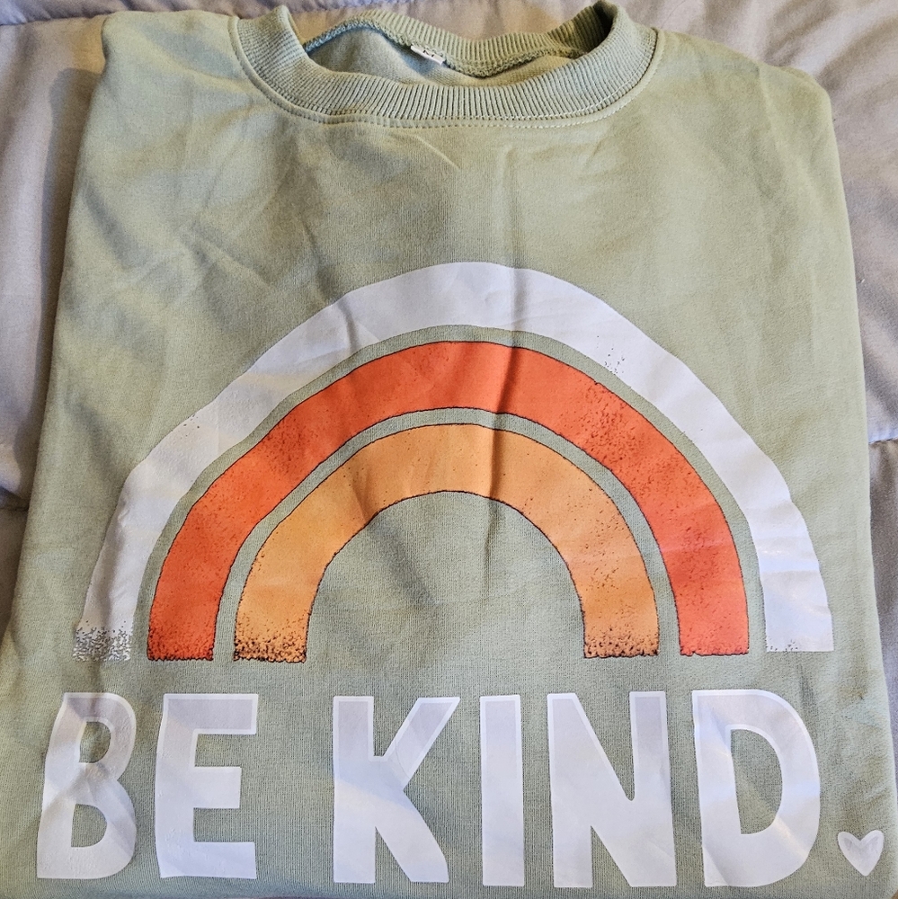 Be Kind Shirt - Green and Orange